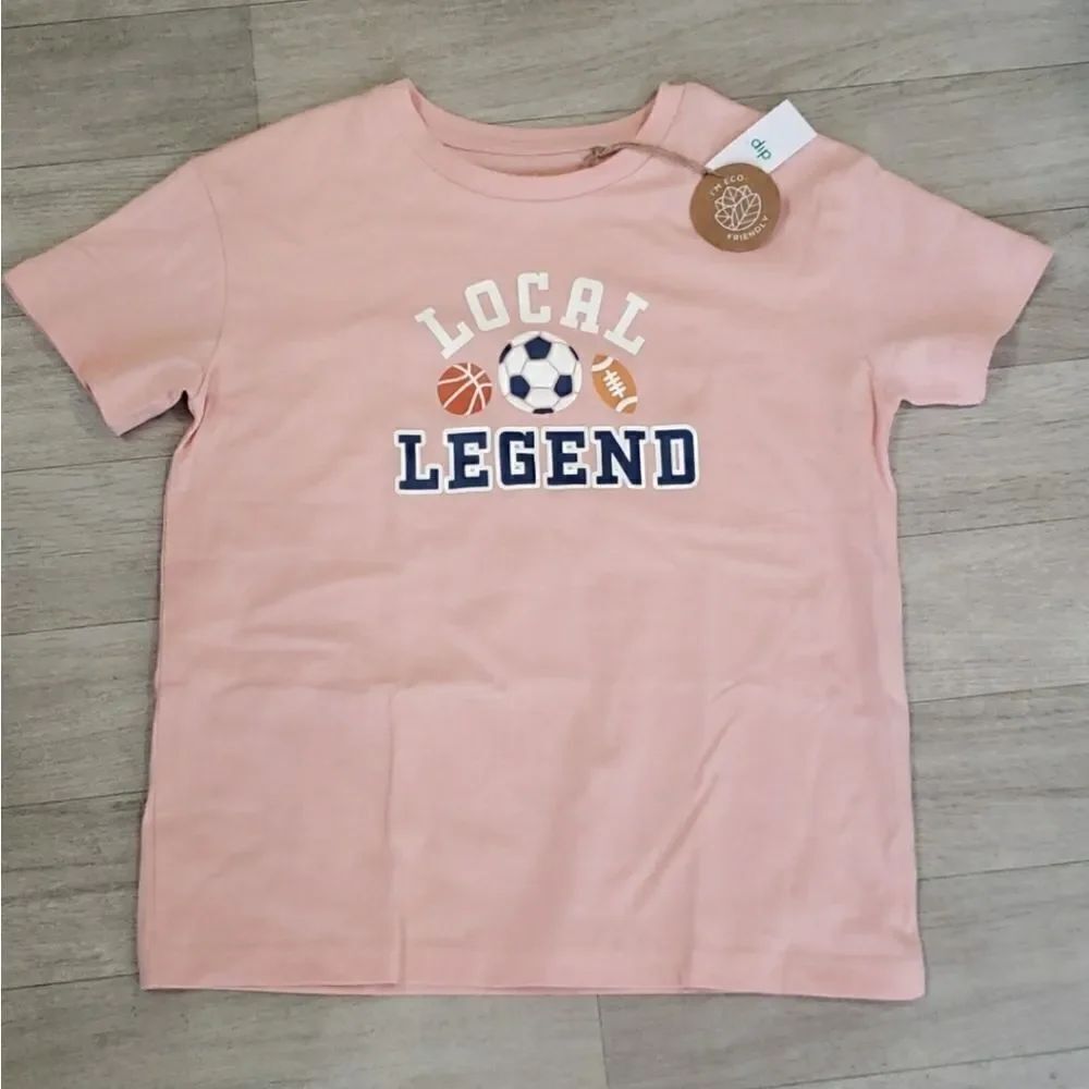 NWT "LOCAL LEGEND" Basketball Soccer Football Boy Girl Unisex T-Shirt Sz S (6-7)